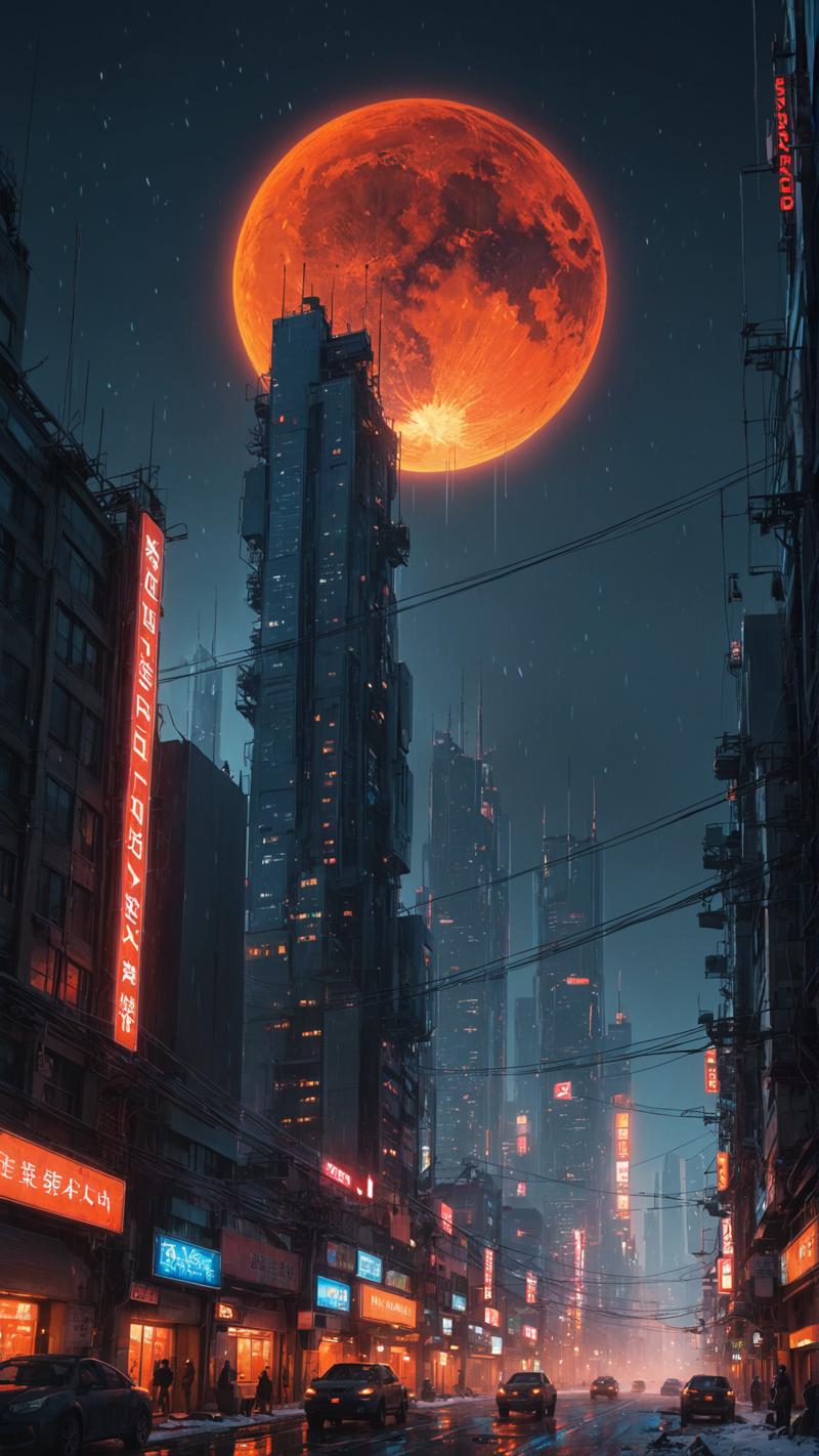 03084-80105654-Cyberpunk cityscape,futuristic metropolis,massive red sun,twilight,silhouette,skyscrapers,neon lights,intricate cabling,power li.png